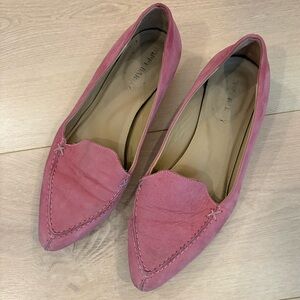 Poppy Barley Pink Suede Pointed Flats